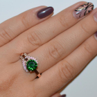 Срібна каблучка з накладками з золота