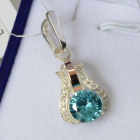 Срібна підвіска з пластинами золота