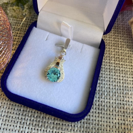 Срібна підвіска з пластинами золота