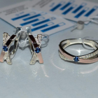 Срібний гарнітур з напайками з золота