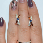 Срібний гарнітур з напайками з золота