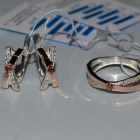 Срібний гарнітур з напайками з золота