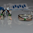 Срібний гарнітур з напайками з золота