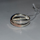 Серебряное кольцо со вставками из золота