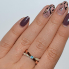 Серебряное кольцо со вставками из золота