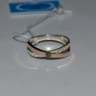 Серебряное кольцо со вставками из золота