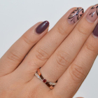 Серебряное кольцо со вставками из золота