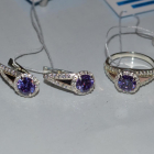 Срібний набір з пластинами із золота