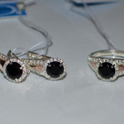 Срібний набір з пластинами із золота