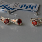 Срібний набір з пластинами із золота