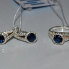 Срібний набір з пластинами із золота