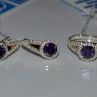 Срібний набір з пластинами із золота