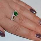 Срібна каблучка з золотими накладками