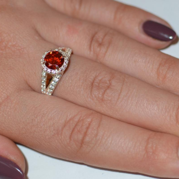 Срібна каблучка з золотими накладками