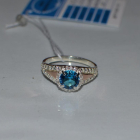 Срібна каблучка з золотими накладками