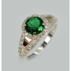 Срібна каблучка з золотими накладками