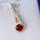 Срібна підвіска з пластинами золота