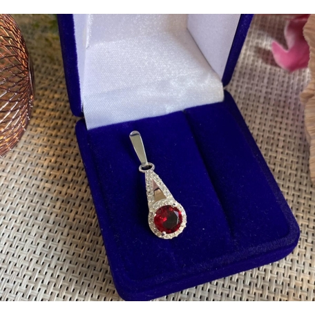 Серебряная подвеска с золотими вставками