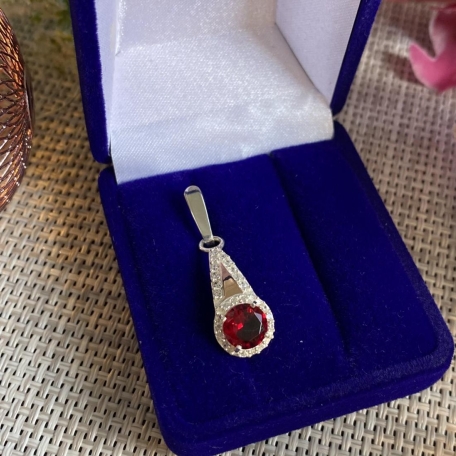 Срібна підвіска з пластинами золота