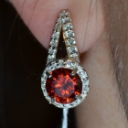 Срібні сережки з золотими напайками