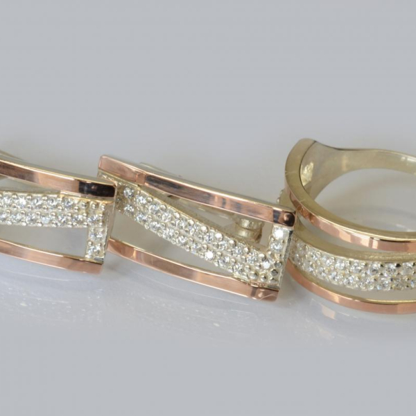 Набір із срібла 925 проби і золота 375 проби