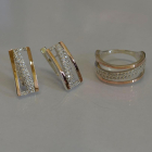 Набір із срібла 925 проби і золота 375 проби