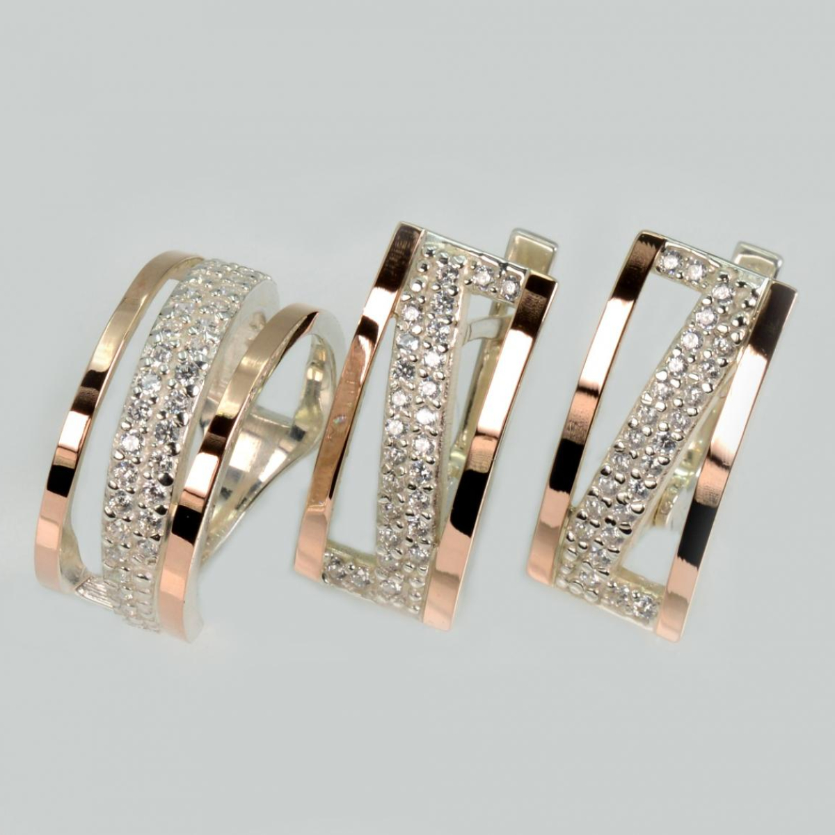 Набір із срібла 925 проби і золота 375 проби