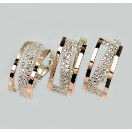 Набор из серебра 925 пробы и золота 375 пробы