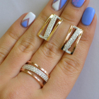 Набір із срібла 925 проби і золота 375 проби