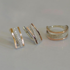 Набір із срібла 925 проби і золота 375 проби