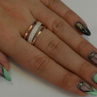 Каблучка із срібла 925 проби і золота 375 проби