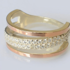 Каблучка із срібла 925 проби і золота 375 проби