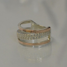 Каблучка із срібла 925 проби і золота 375 проби