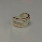 Каблучка із срібла 925 проби і золота 375 проби