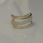 Каблучка із срібла 925 проби і золота 375 проби