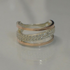 Каблучка із срібла 925 проби і золота 375 проби