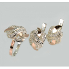 Срібний гарнітур з золотими накладками