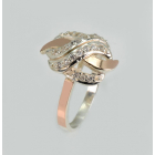 Срібна каблучка  с напайками из золота