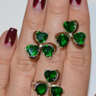 Срібний набір з накладками з золота