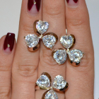 Срібний набір з накладками з золота