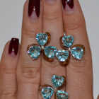 Срібний набір з накладками з золота