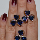 Срібний набір з накладками з золота