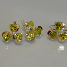 Срібний набір з накладками з золота