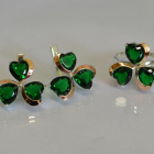 Срібний набір з накладками з золота