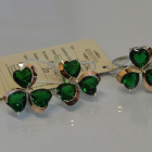 Срібний набір з накладками з золота