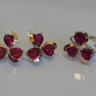 Срібний набір з накладками з золота