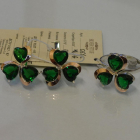 Срібний набір з накладками з золота