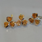 Срібний набір з накладками з золота