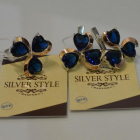 Срібний набір з накладками з золота