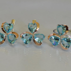 Срібний набір з накладками з золота